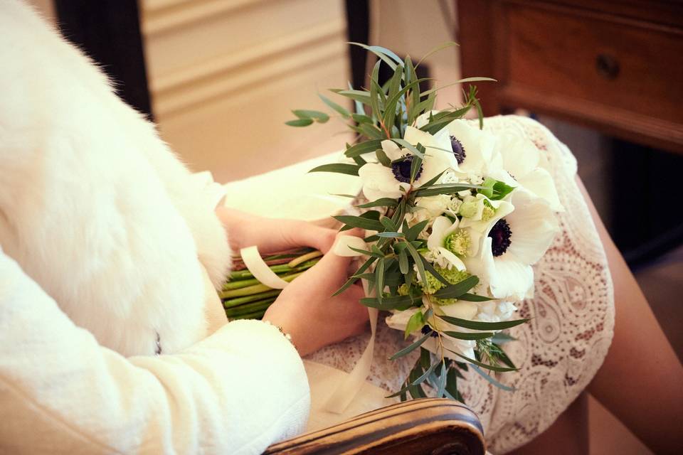 Bouquet mariée fleurs fraiches