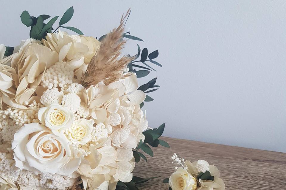 Bouquet mariée et boutonnière