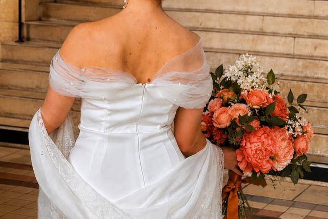 Chignon de mariée élégant