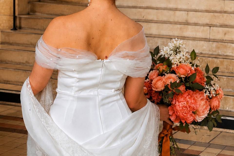 Chignon de mariée élégant