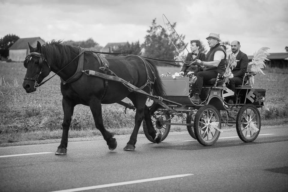 Voiture de mariés