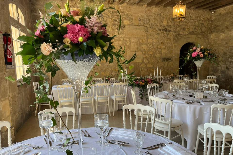 Tables  dans l'orangerie