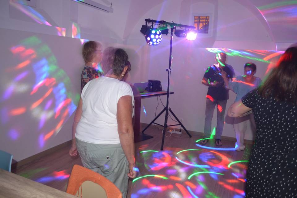 Piste de dance jeu de lumières