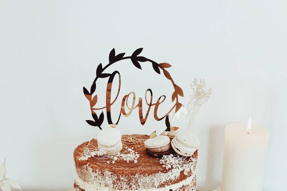 Naked Cake & Topper 