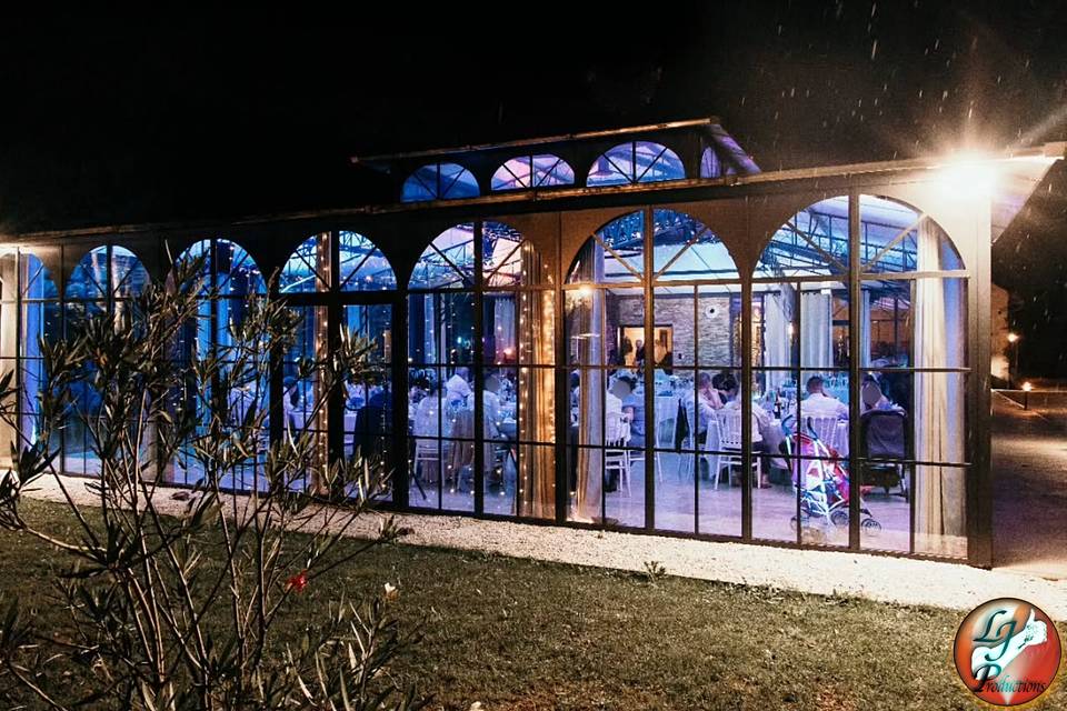 Déco lumière vue d'extérieur.