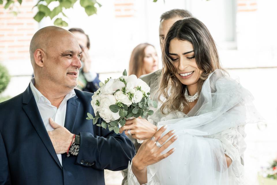 En sortant de la mairie