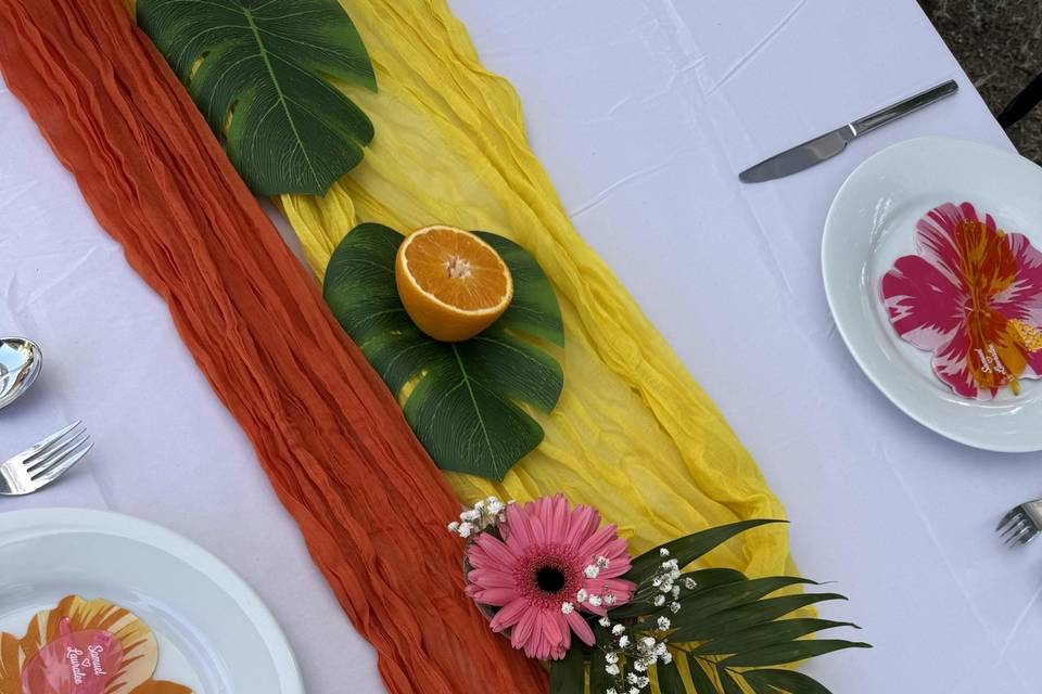 Décoration colorée tropical