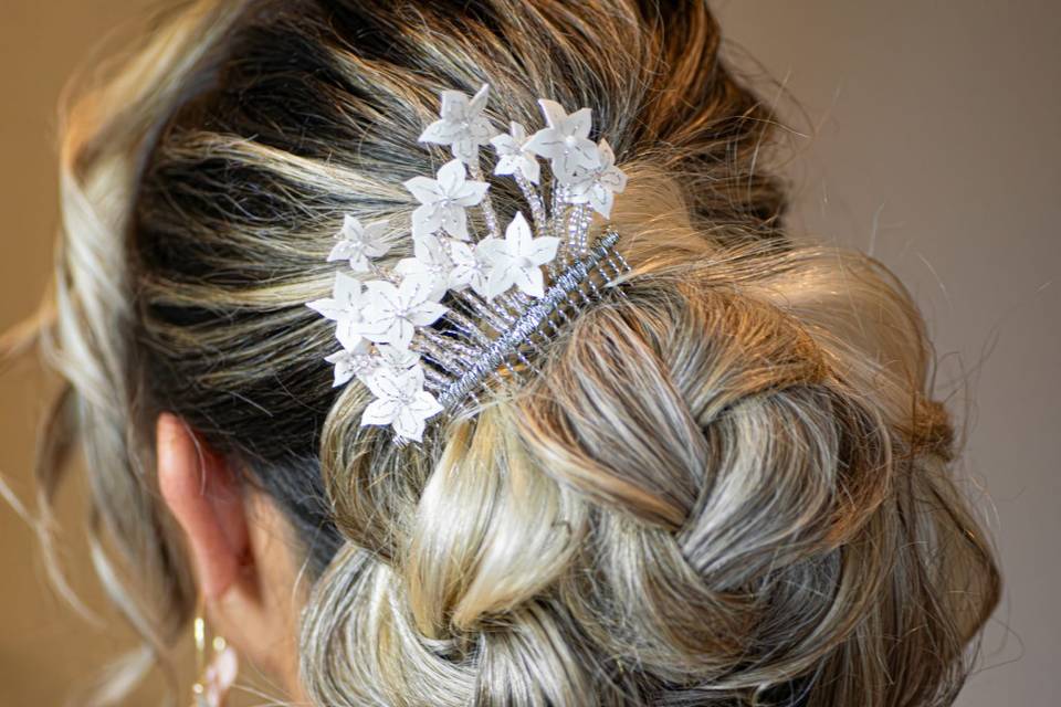 Chignon tressé romantique