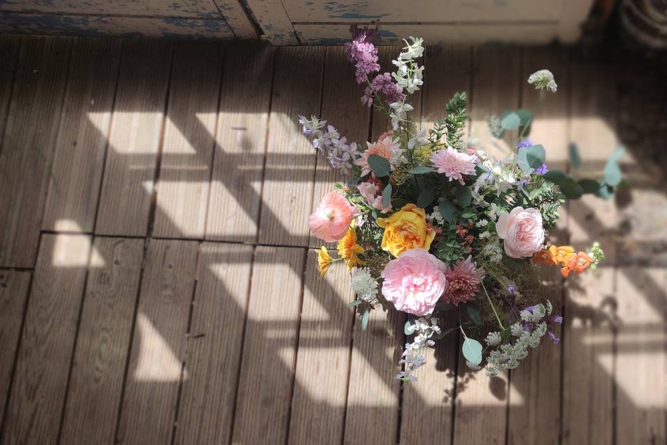 Bouquet mariée déstructuré