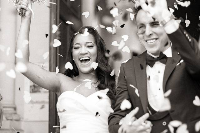 Sortie de l'église - confetti