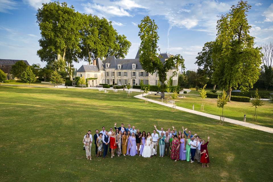 Drone photo de groupe