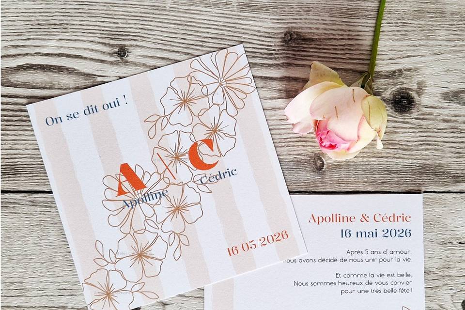 Faire-part Bouquet d'été