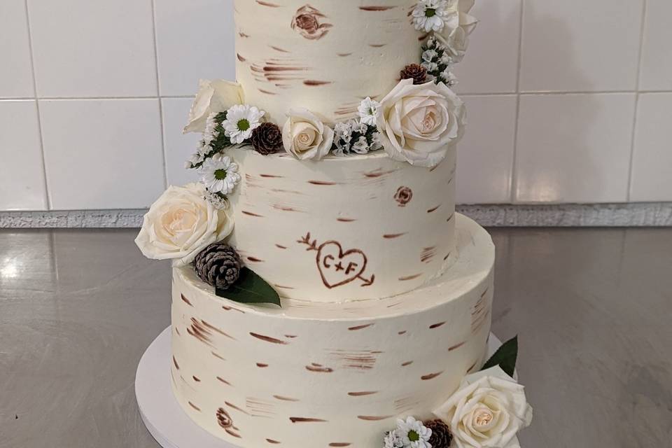 Wedding cake effet bois