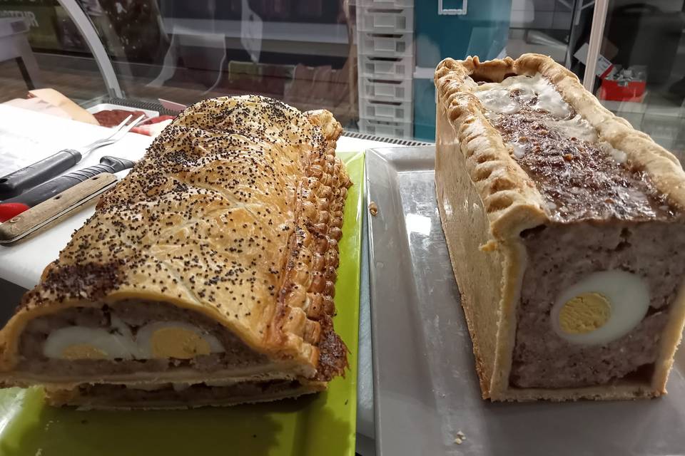 Pâté en croûte et feuilleté