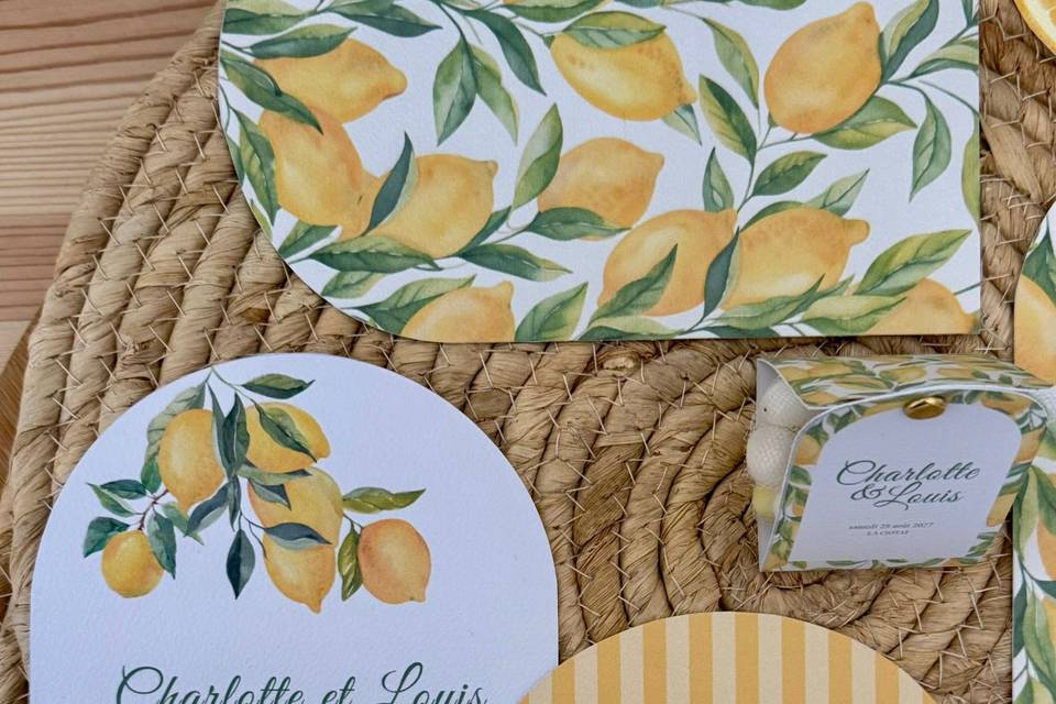 Faire-part citron dolce vita
