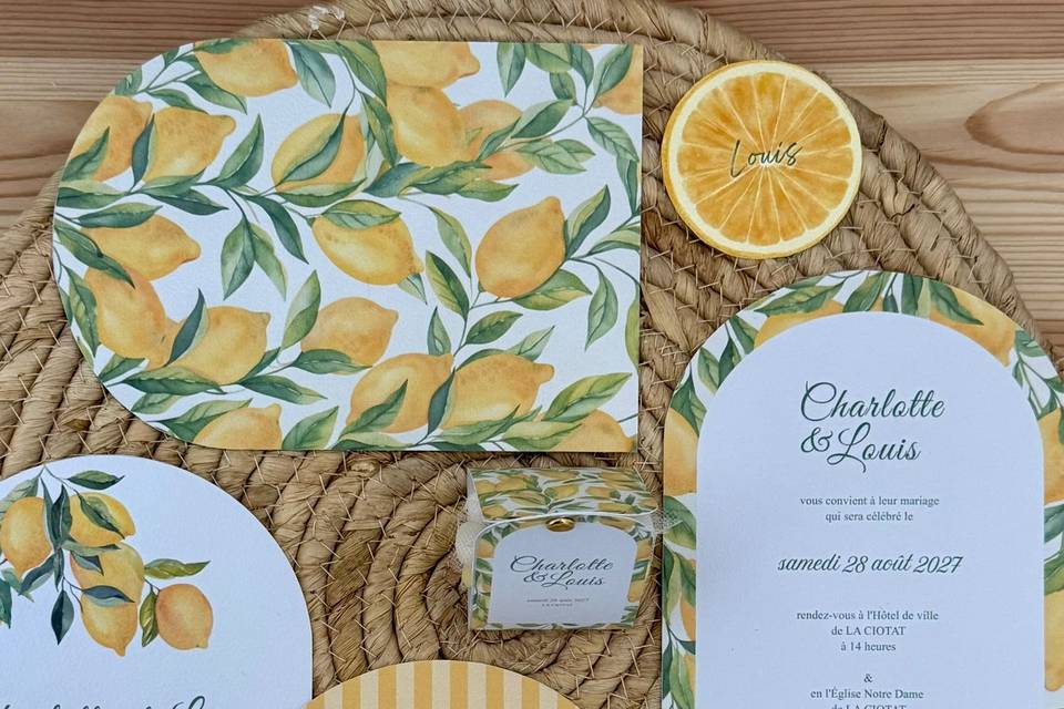 Faire-part citron dolce vita