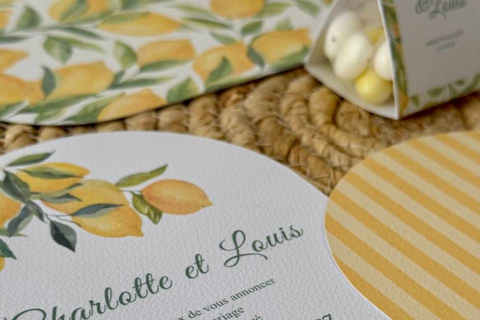 Faire-part citron dolce vita