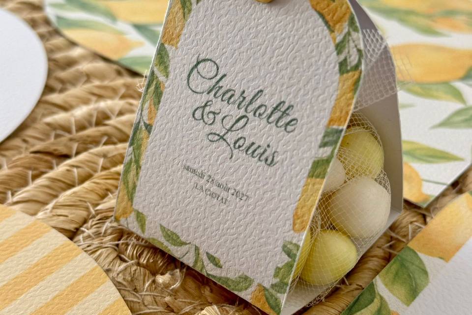 Cadeaux invités citron