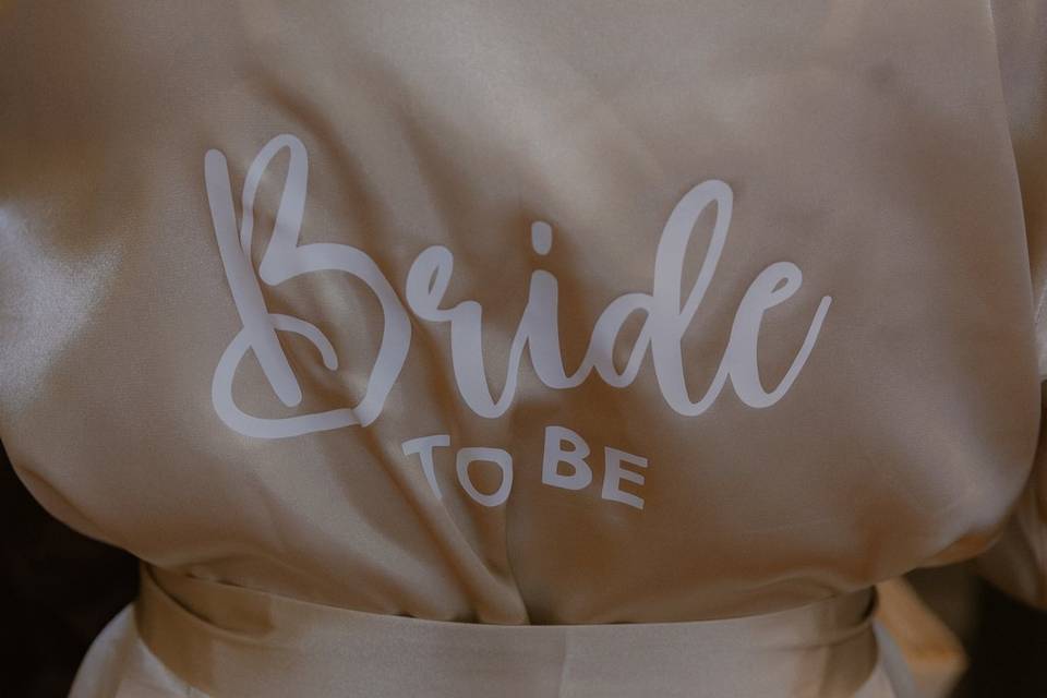 Peignoir mariée personnalisé