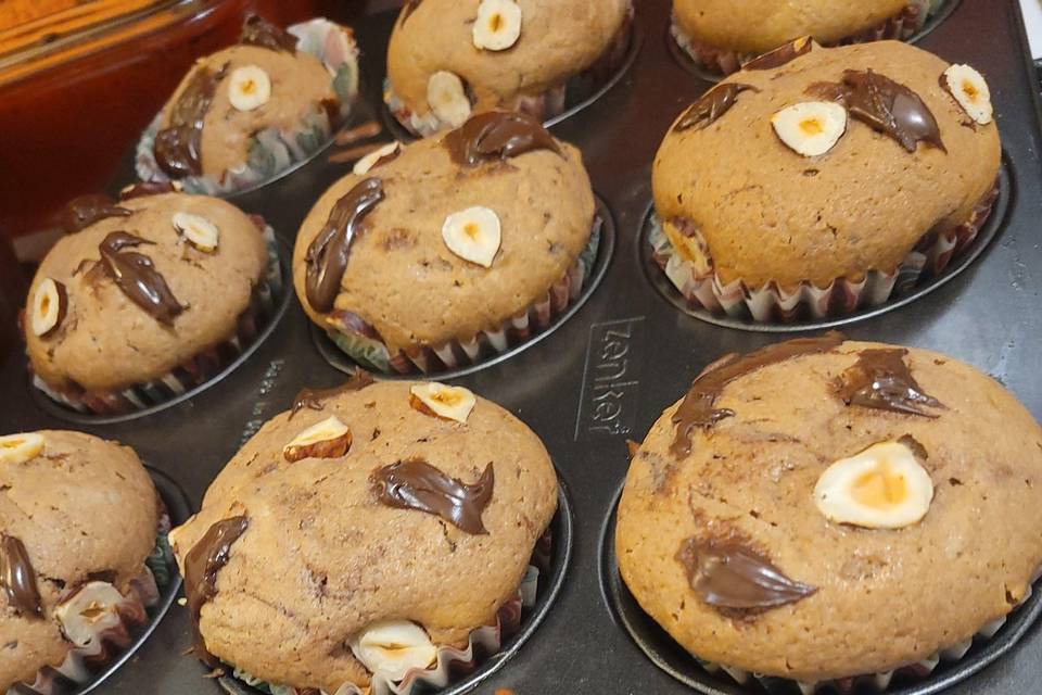 Muffins choco noisettes buffet