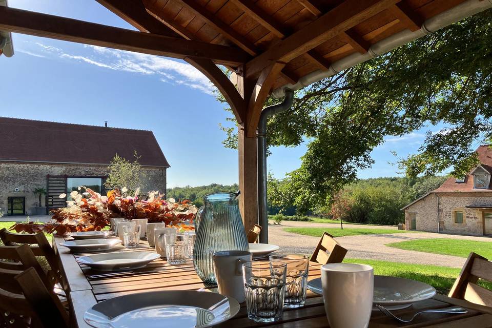 Terrasse gîte le Cerf Ailé