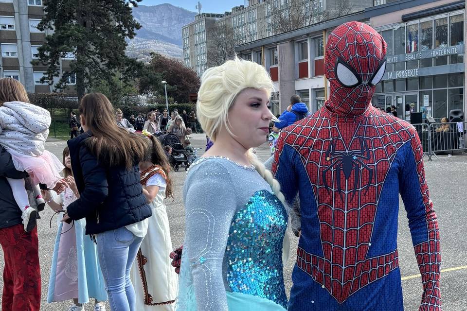 Elsa et SpiderMan