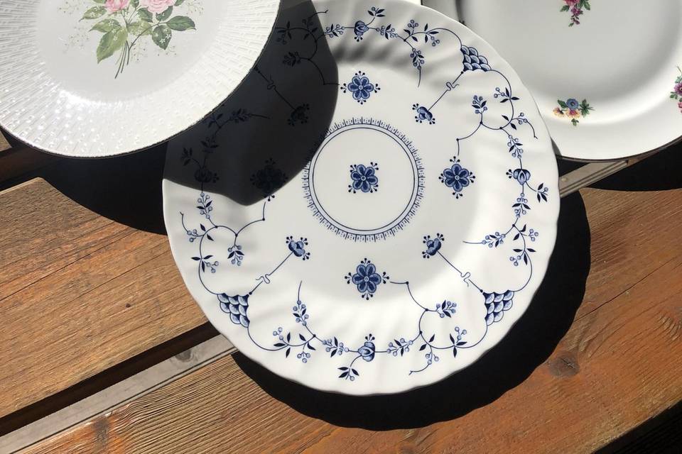 Assiettes dépareillées