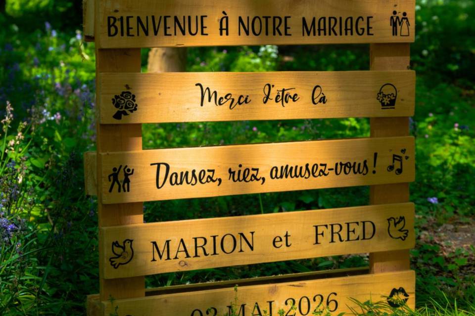 Panneau de bienvenue