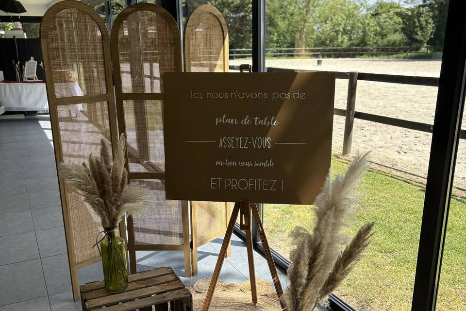 Panneau plan de table