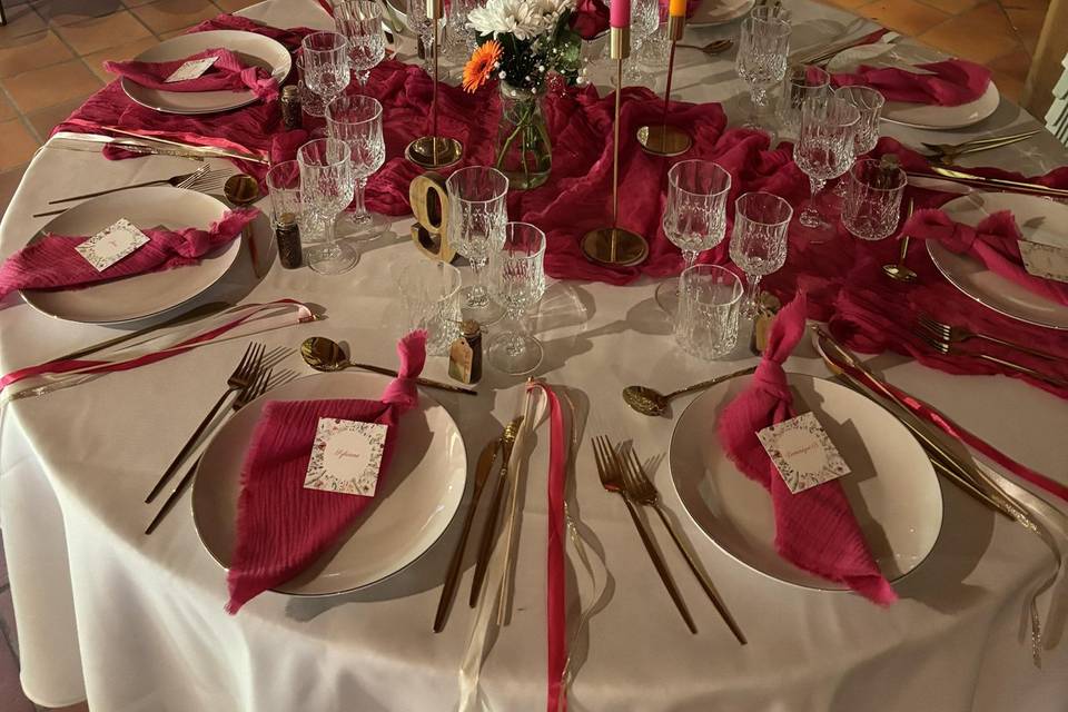 Décoration des tables
