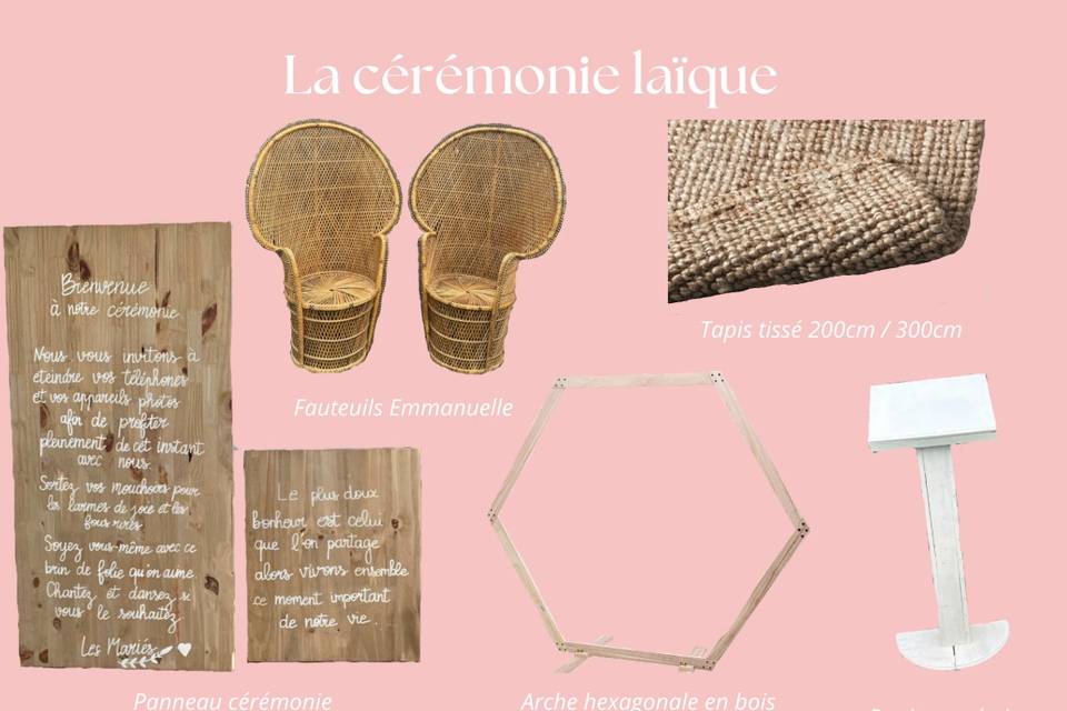 Mobilier cérémonie laïque
