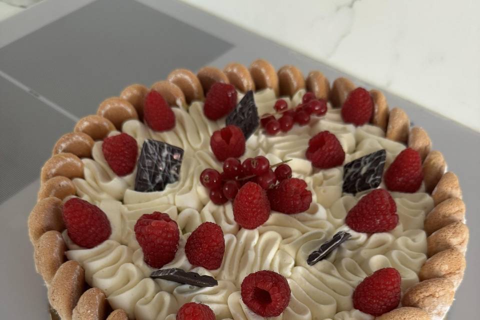 Charlotte framboise pistache