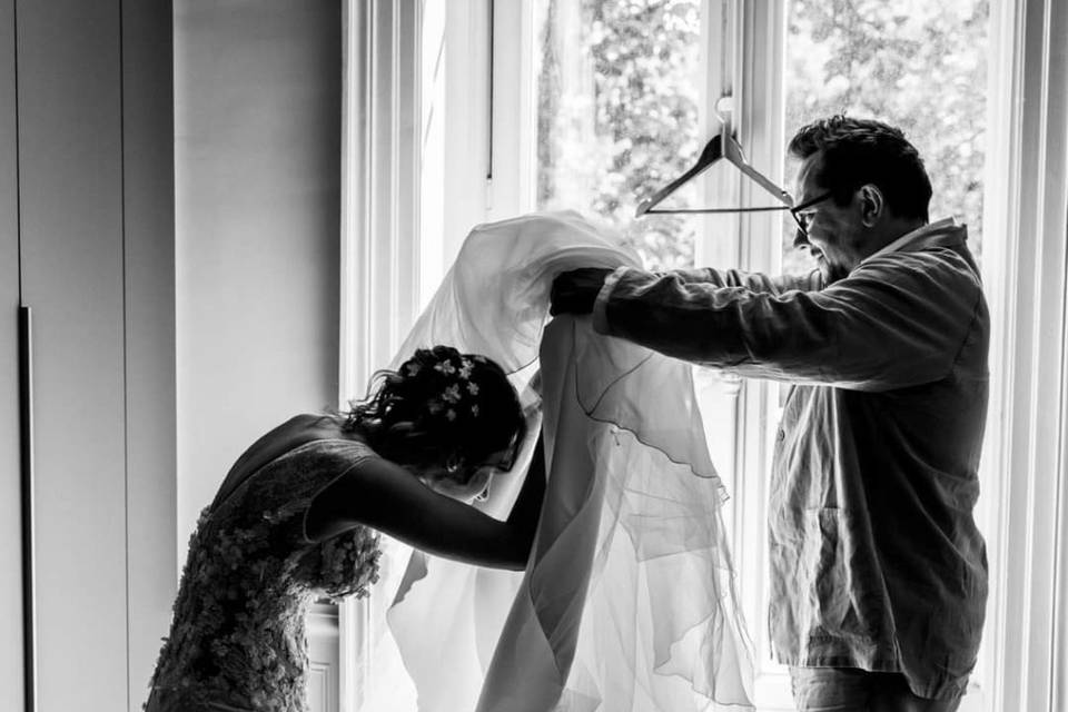 Habillage de la mariée