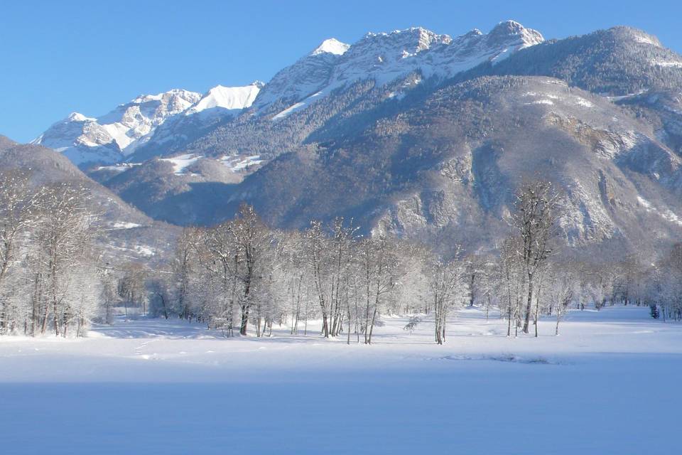 La ferme sous la neige