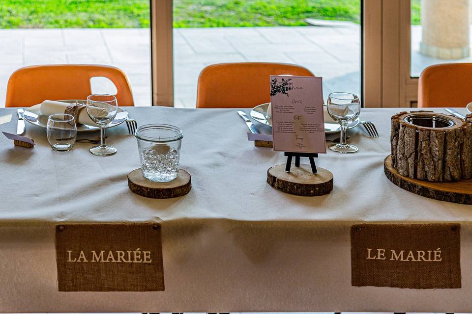 La table des mariés