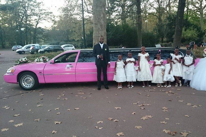 Limousine Rose Mariage