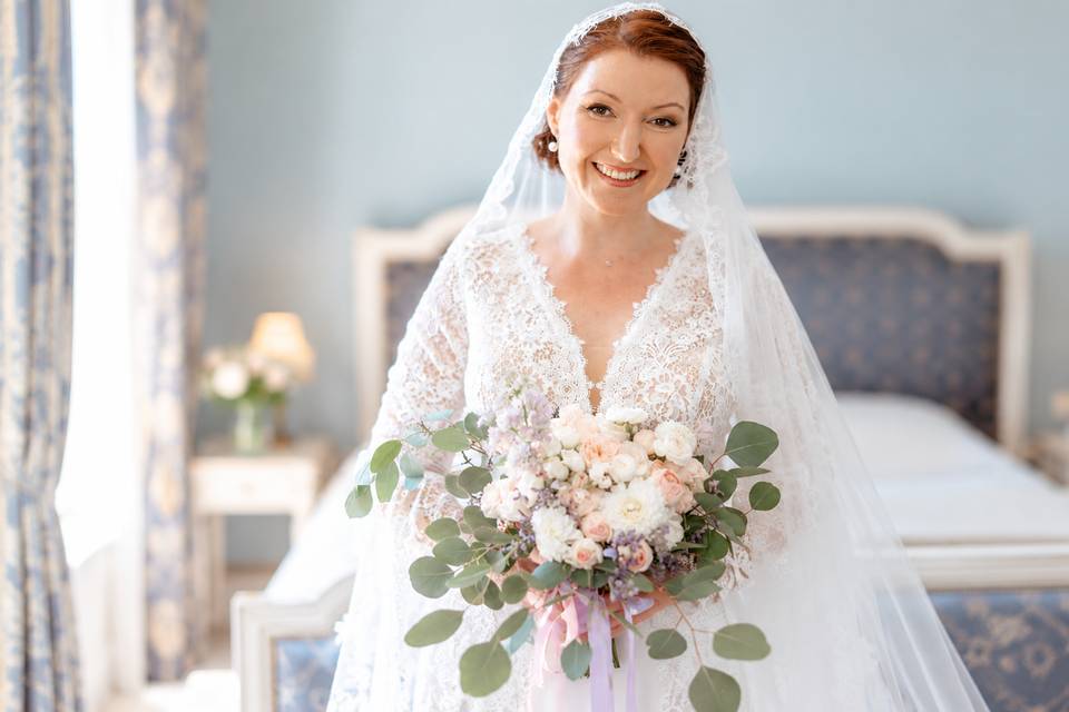 Bouquet mariée pastel