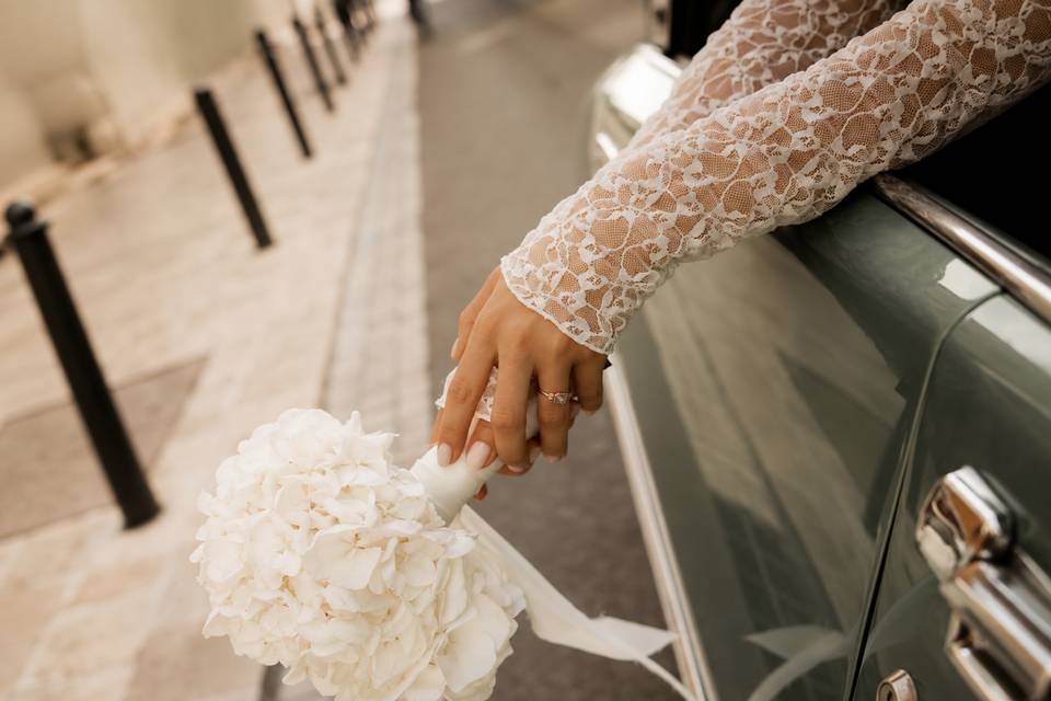 Bouquet mariée hortensias