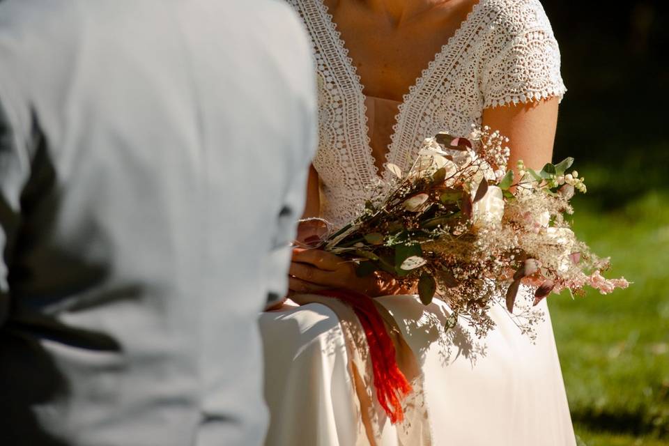 Couronne florale et bouquet