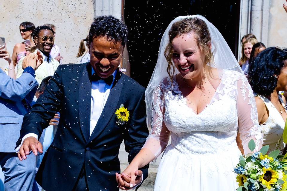 Mariage M&T Sortie Eglise