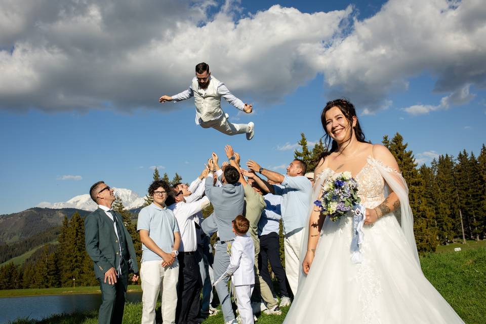 Mariage L&T photos de groupe
