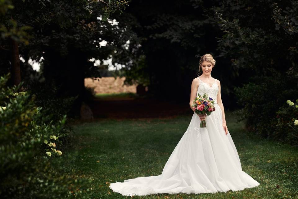 Mariée et son bouquet