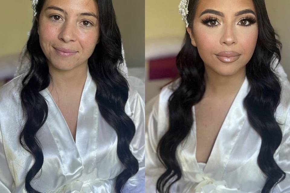 Avant / Après Makeup Mariée