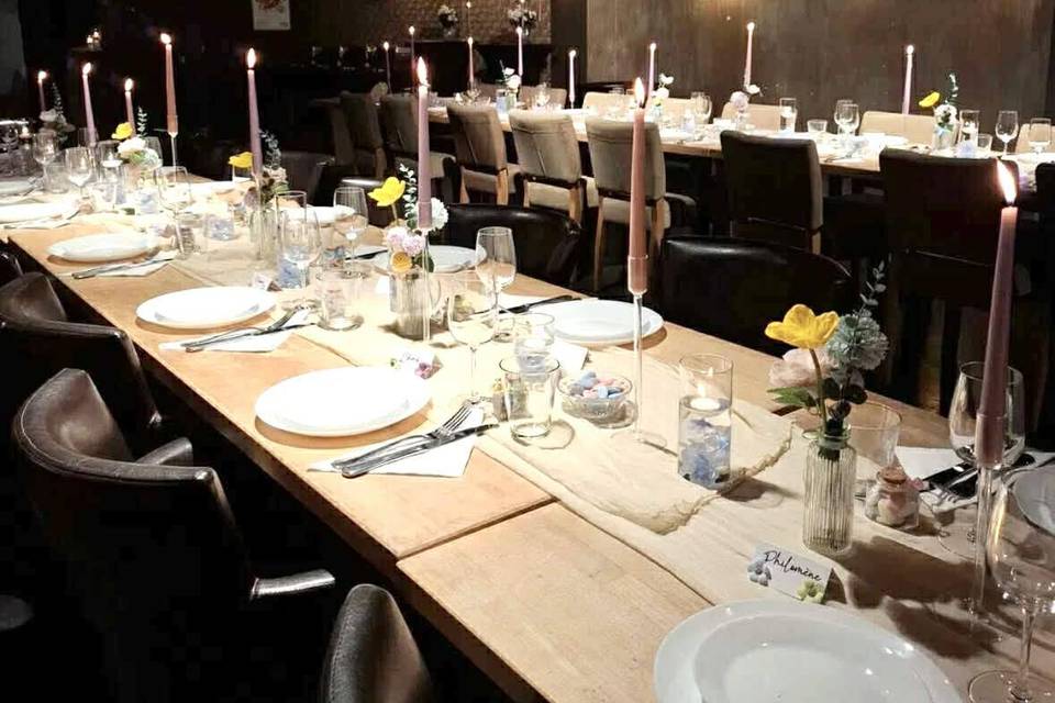 Tables, mariage pastel