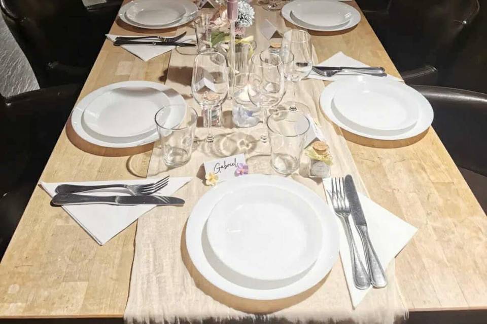 Tables, mariage pastel