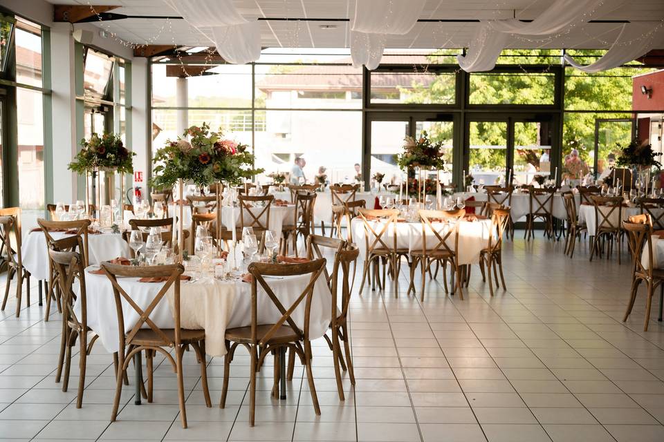 Salle mariage bohême chic