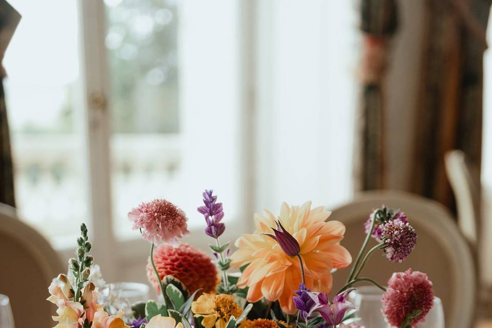 Décoration florale coloré