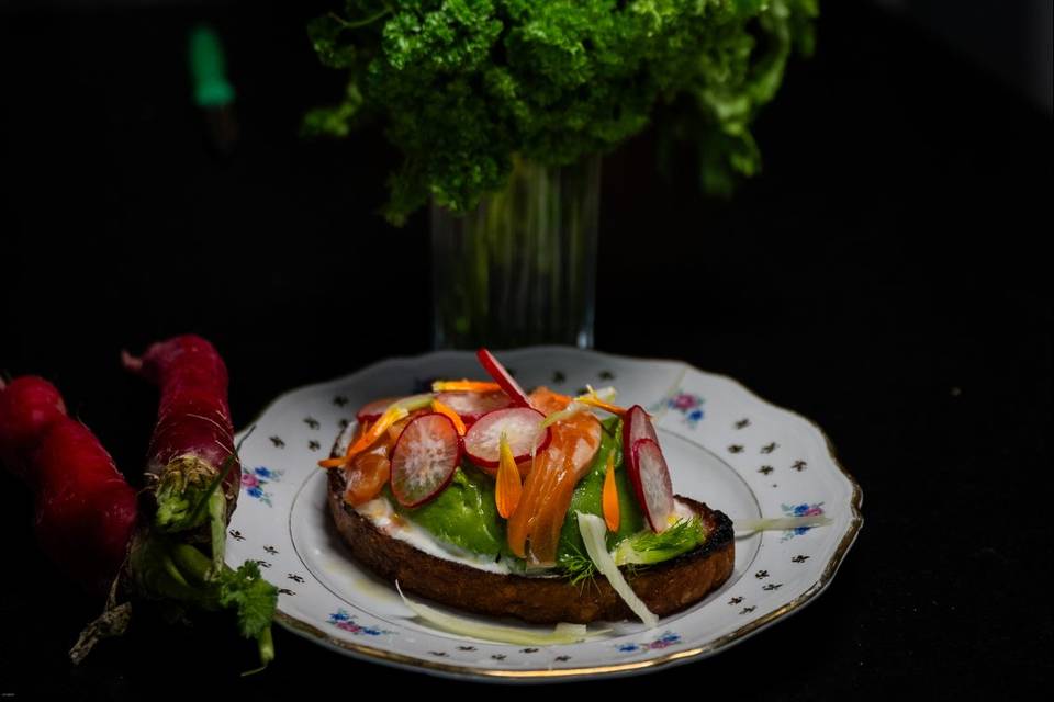 Toast avocat Gravalax