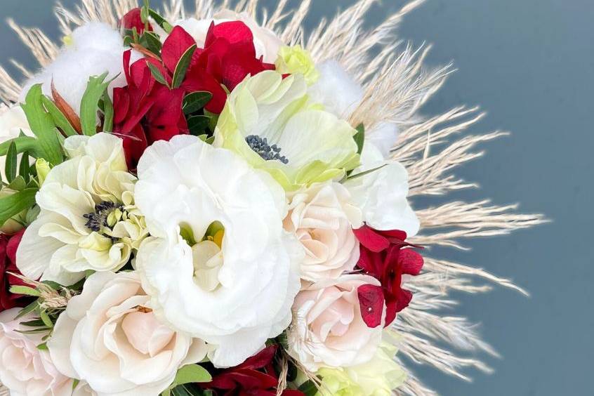 Bouquet hivernal avec pampa