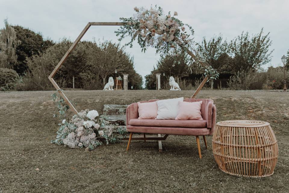 Canapé rose